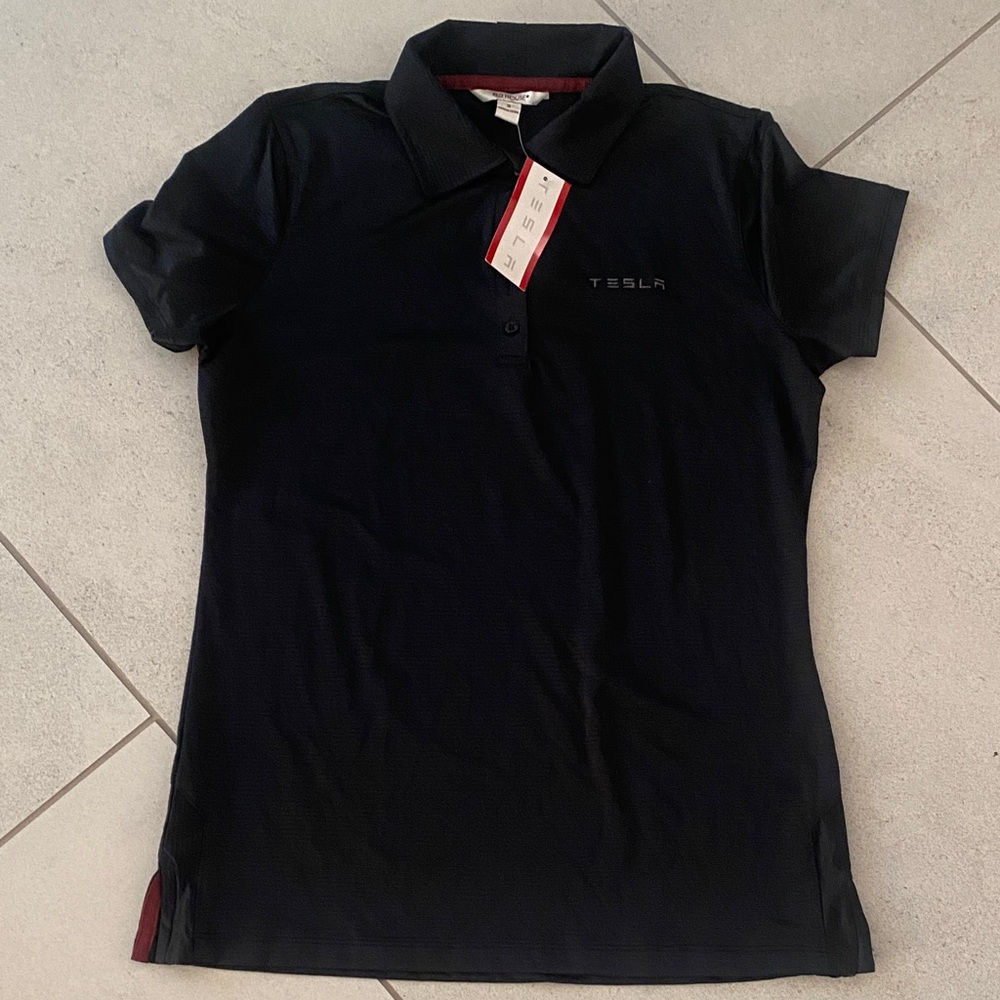 *lot of 2* Tesla NWT Black Logo Polo Shirt Small